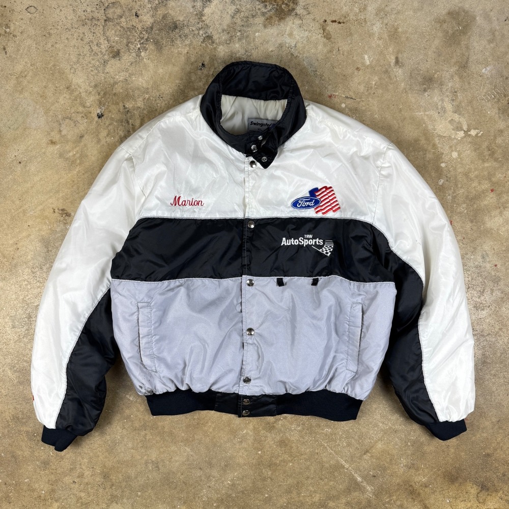 Vintage Ford Racing Jacket Mens XL Swingster TRW AutoSports USA Made